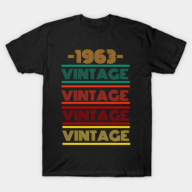 1963 Vintage Retro Colorful T-Shirt by docferds